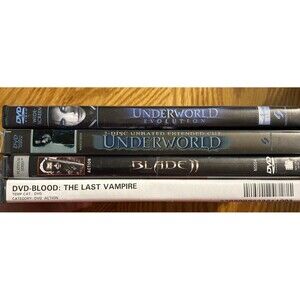 Vampire DVD Lot Of 4 Underworld, Underworld Evolution, Blade II, Last Vampire